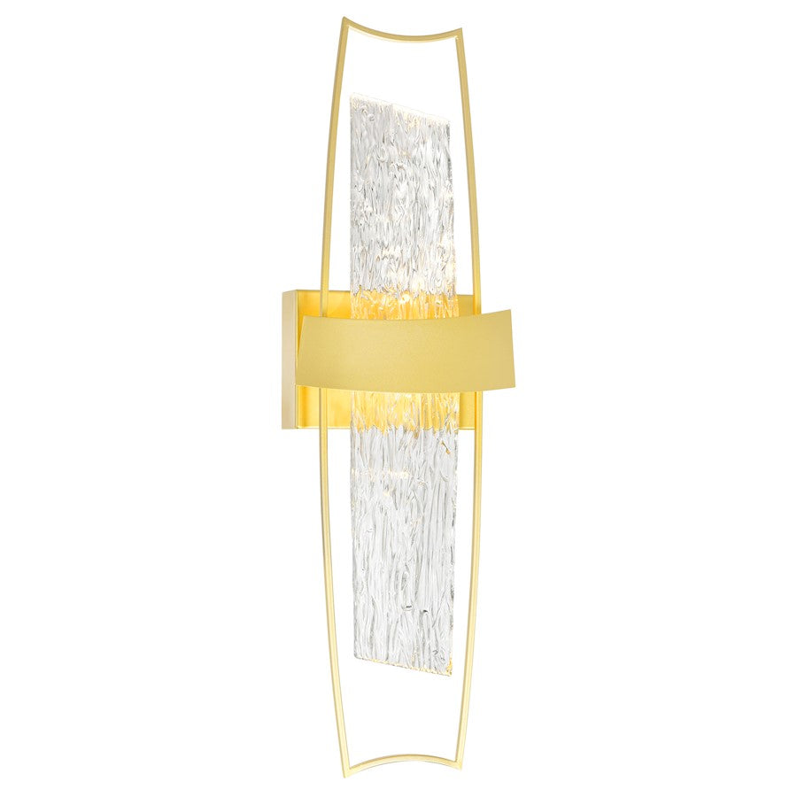 CWI Lighting Guadiana 8" Wall Light, Satin Gold/Clear - 1246W8-602