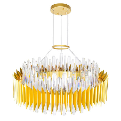 18 Light Chandelier, Satin Gold