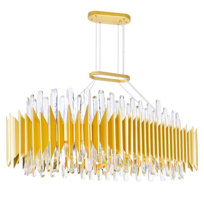 20 Light Chandelier, Satin Gold