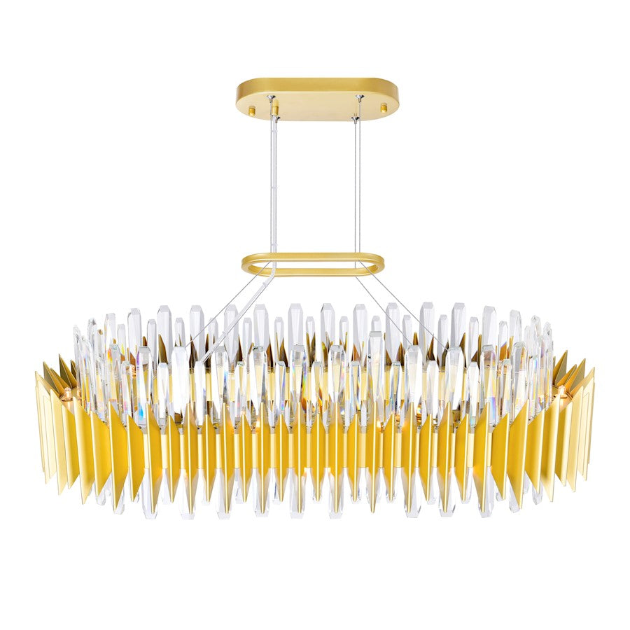 20 Light Chandelier, Satin Gold