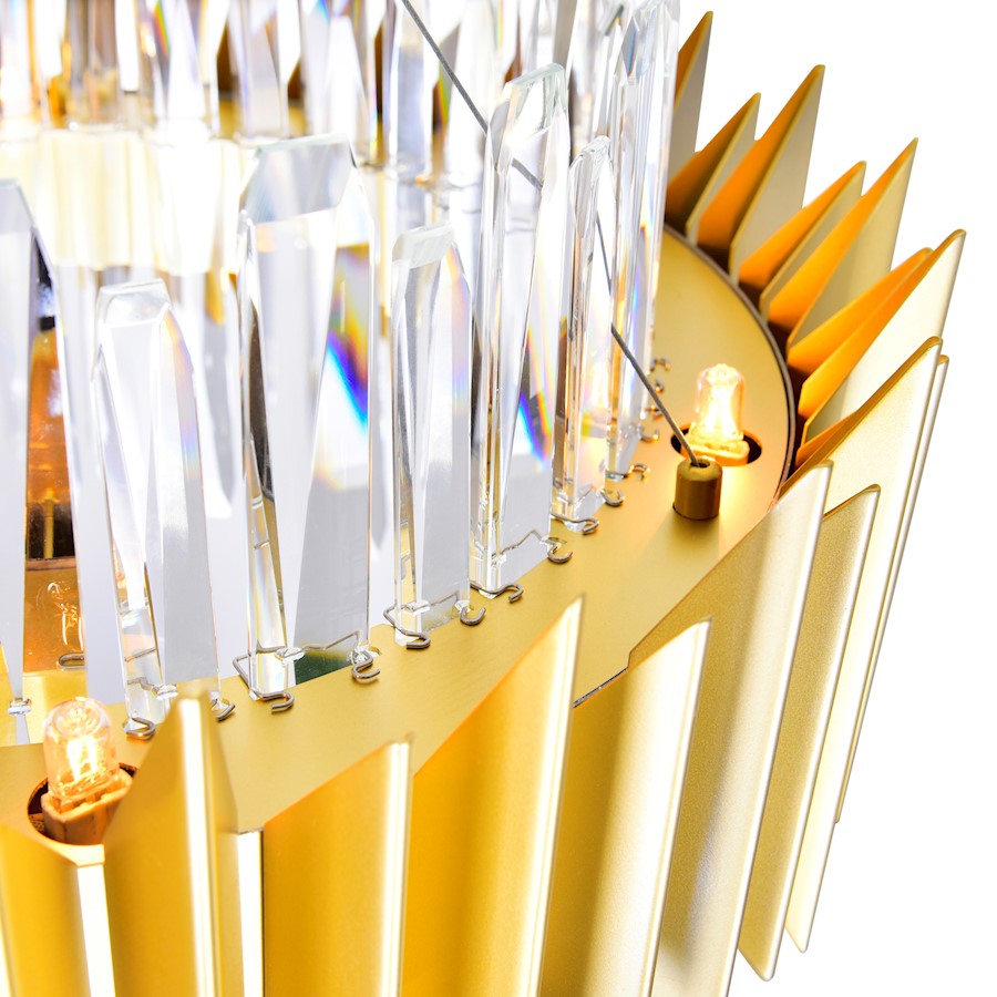 20 Light Chandelier, Satin Gold