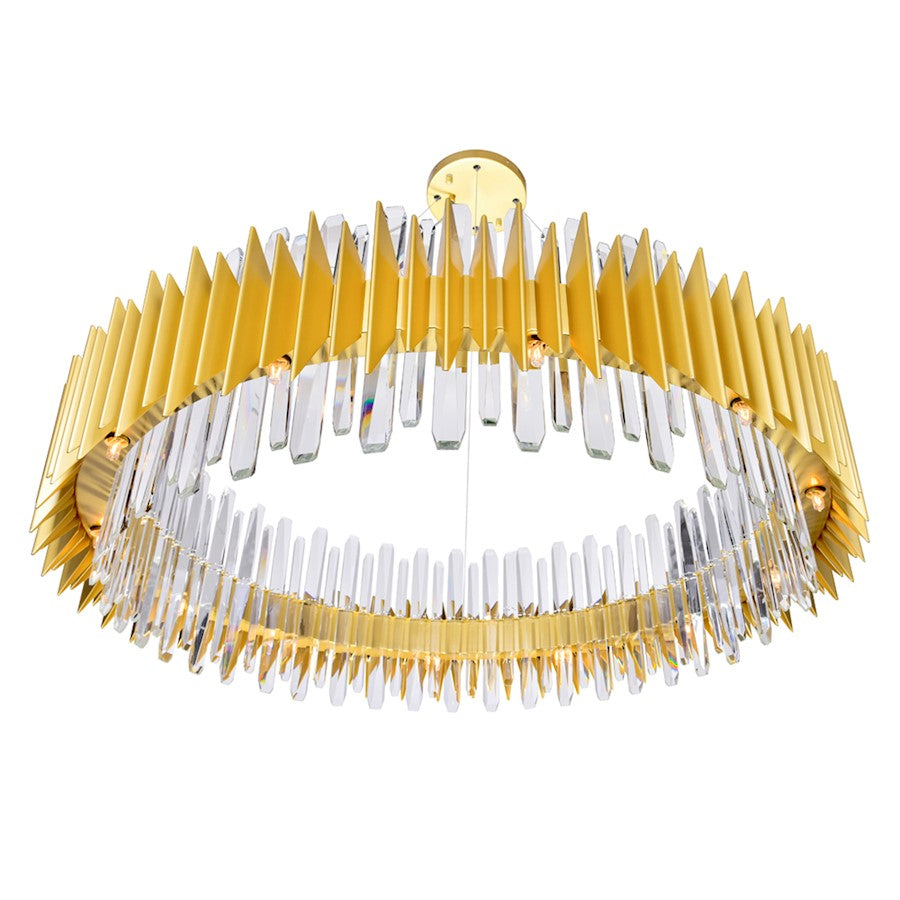 24 Light Chandelier, Satin Gold