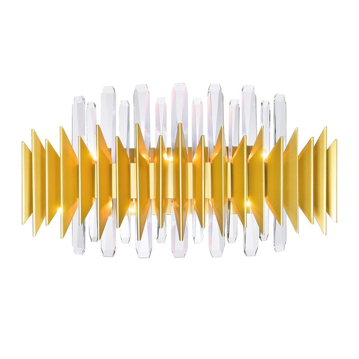 CWI Lighting Cityscape 7 Light Wall Sconce, Satin Gold - 1247W24-7-602