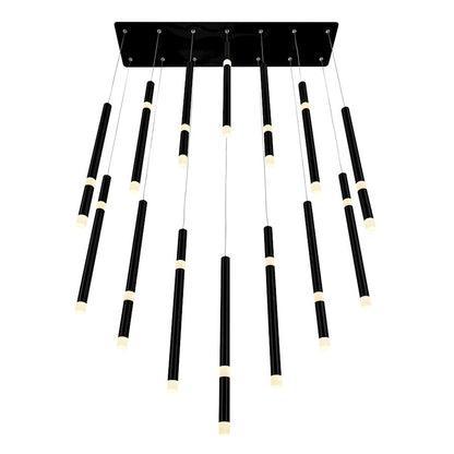 Flute 32" Chandelier, Black