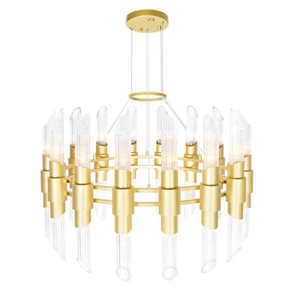 32 Light Chandelier, Satin Gold