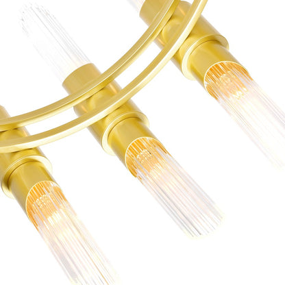 32 Light Chandelier, Satin Gold