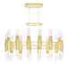 CWI Lighting Croissant 28 Light Chandelier, Satin Gold/Clear - 1269P39-28-602-O