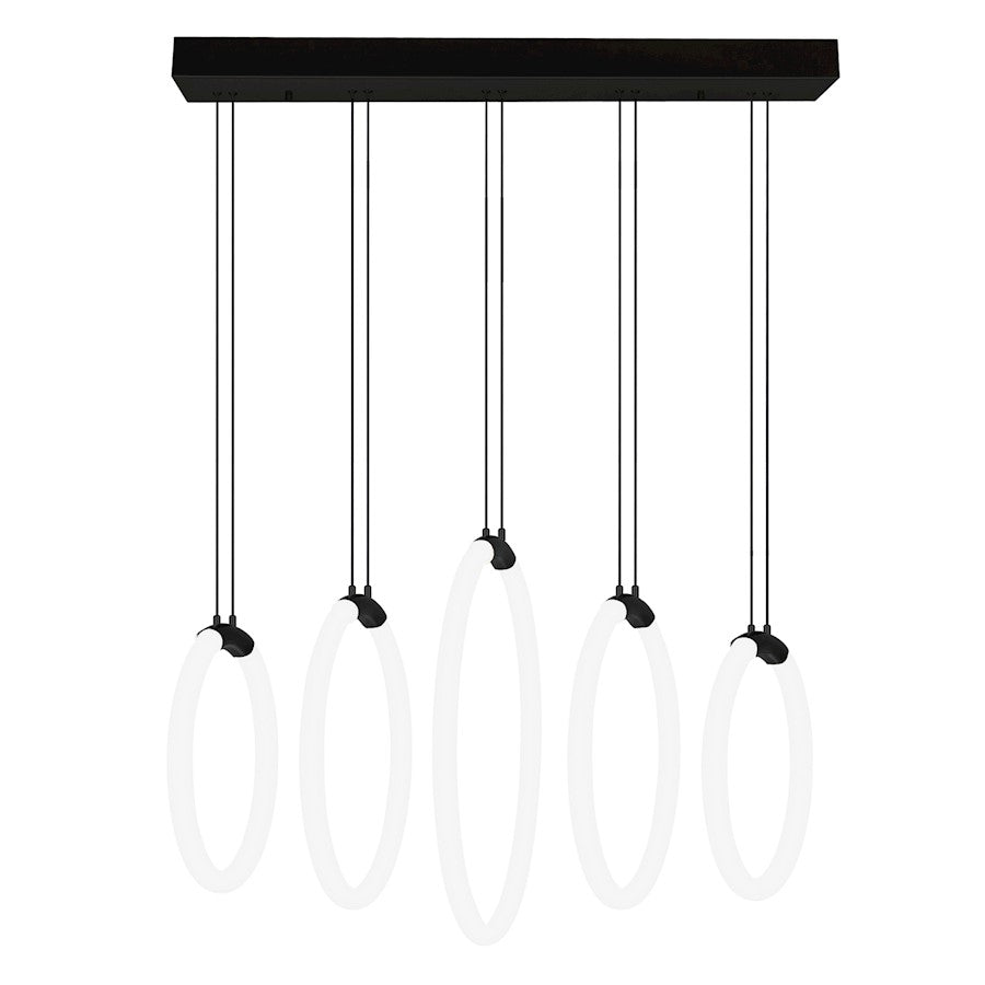 Hoops 23" Chandelier, Black