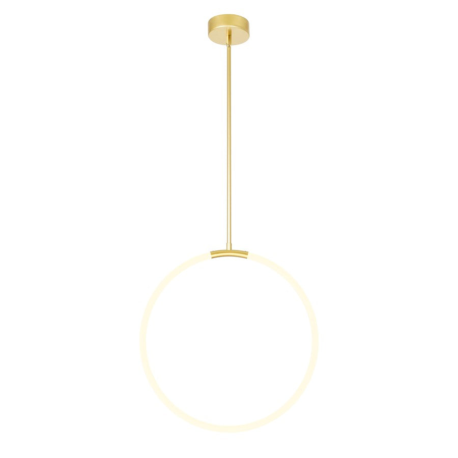 CWI Lighting Hoops 24" Chandelier, Satin Gold - 1273P24-1-602