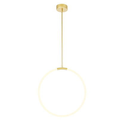 CWI Lighting Hoops 24" Chandelier, Satin Gold - 1273P24-1-602