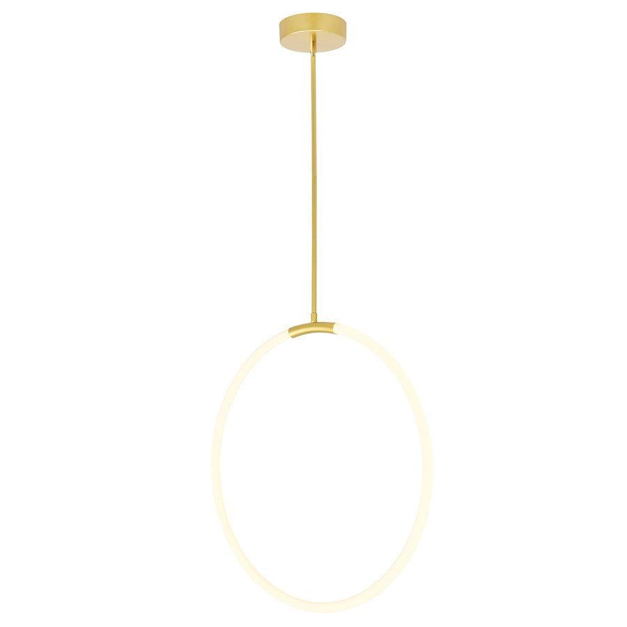 Hoops 24" Chandelier, Satin Gold