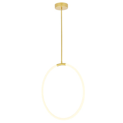 Hoops 24" Chandelier, Satin Gold