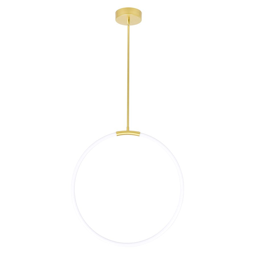 Hoops 24" Chandelier, Satin Gold