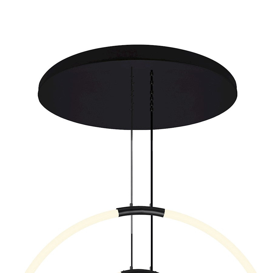 Hoops 35" Chandelier, Black