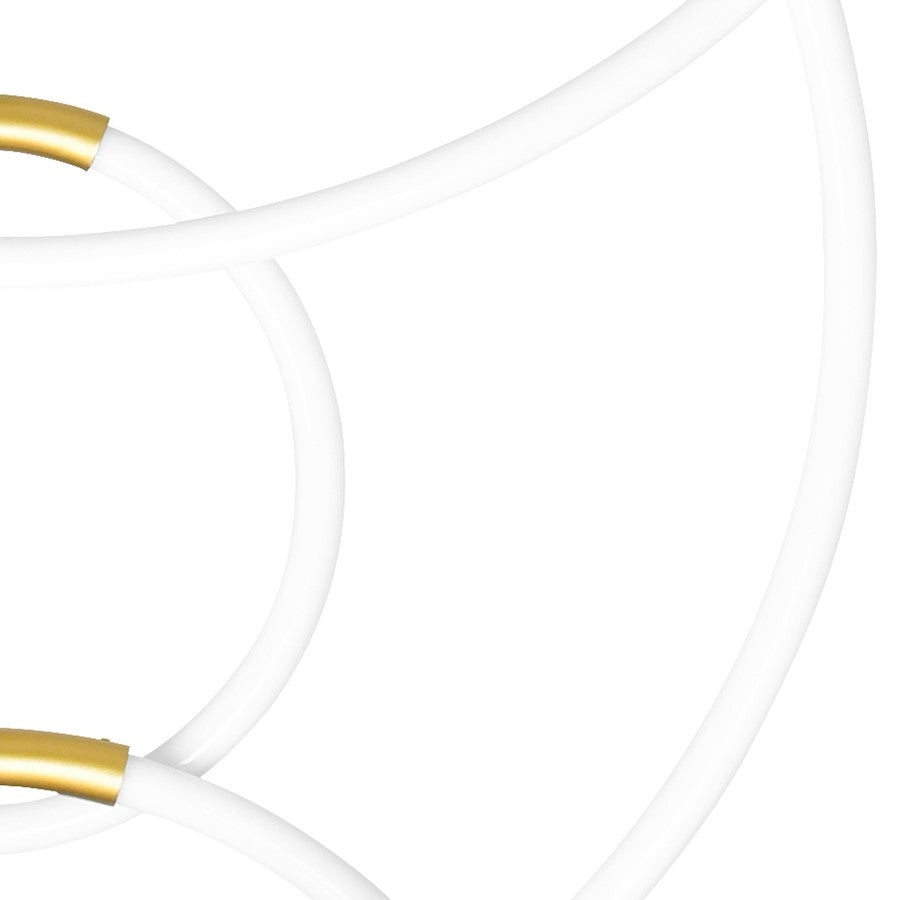 Hoops 35" Chandelier, Satin Gold