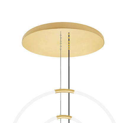 Hoops 35" Chandelier, Satin Gold