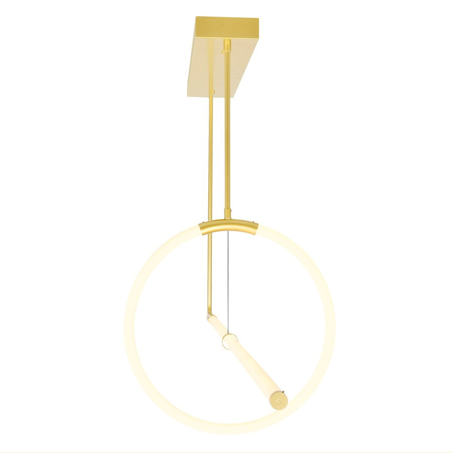 Hoops 40" Chandelier, Satin Gold