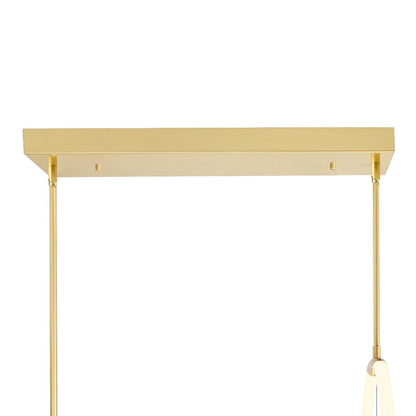 Hoops 40" Chandelier, Satin Gold