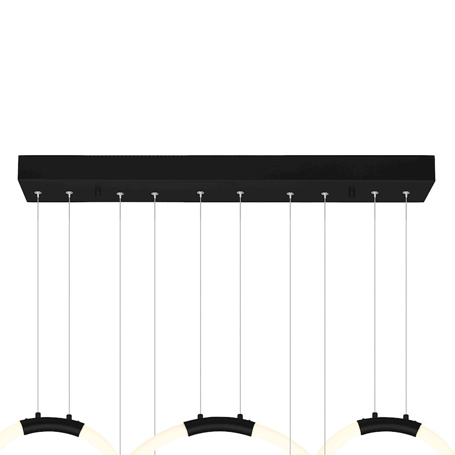 Hoops 44" Chandelier, Black