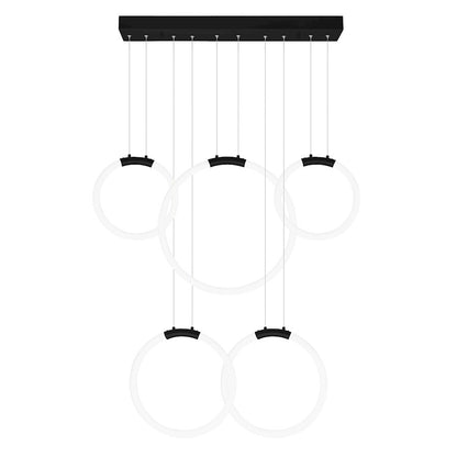 Hoops 44" Chandelier, Black