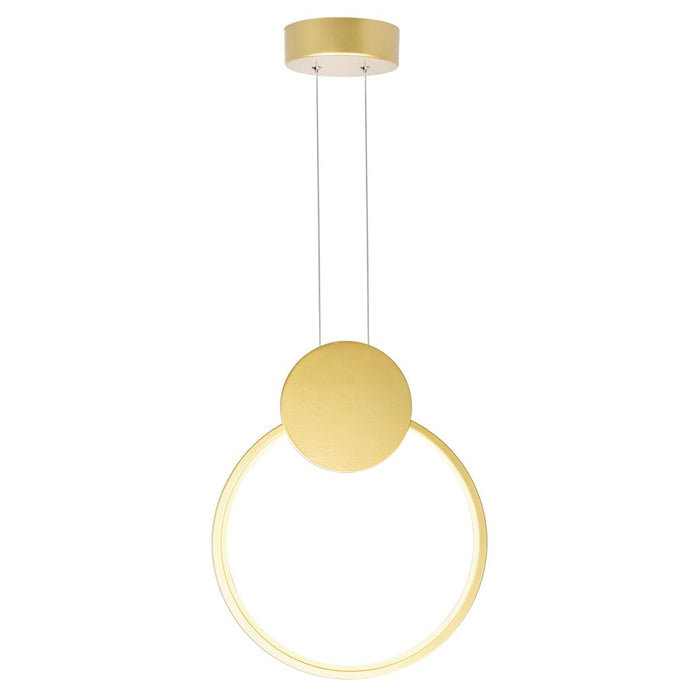 CWI Lighting Pulley 10" Mini Pendant, Satin Gold