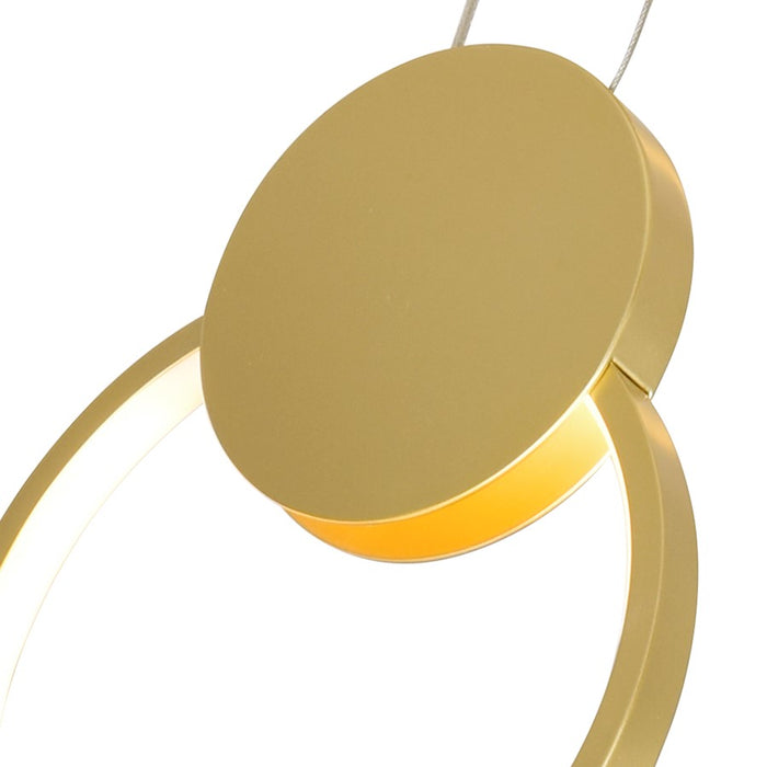 CWI Lighting Pulley 10" Mini Pendant, Satin Gold