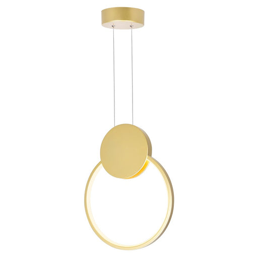 CWI Lighting Pulley 12" Mini Pendant, Satin Gold - 1297P12-1-602
