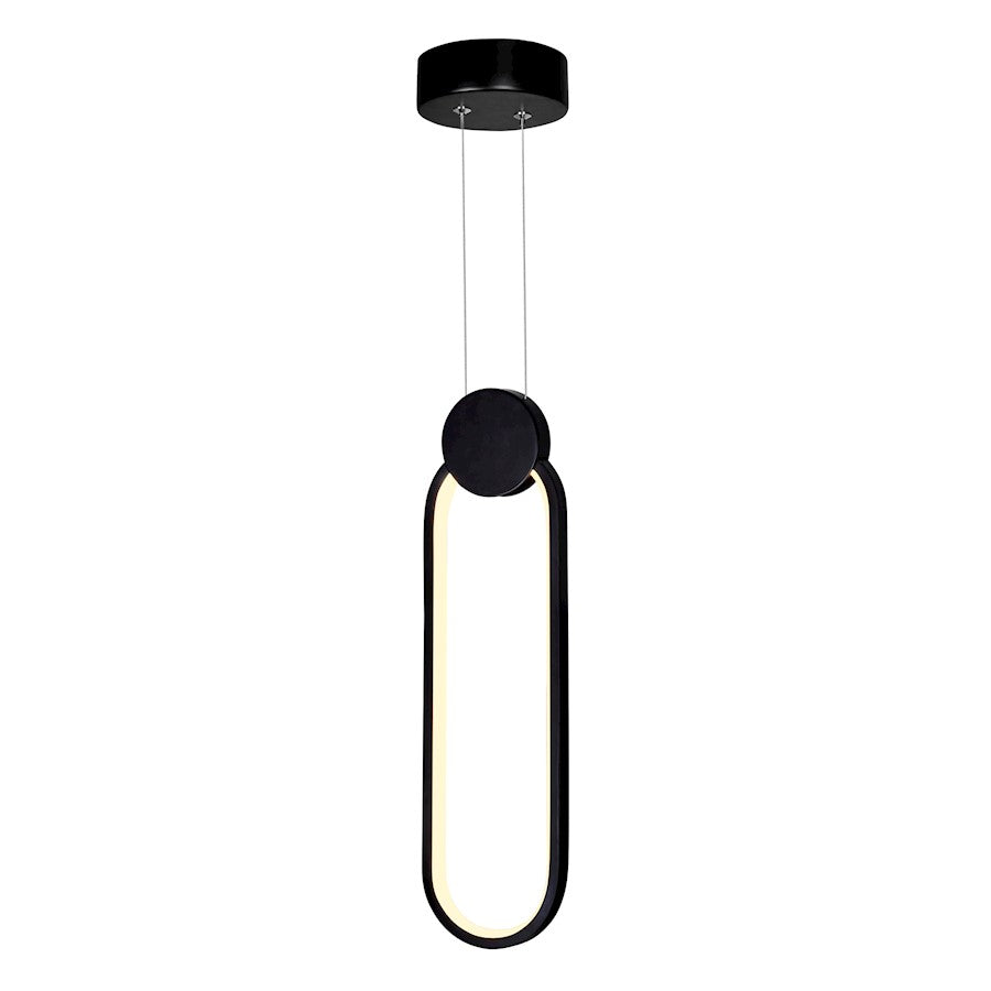 CWI Lighting Pulley 4" Mini Pendant, Black - 1297P4-1-101