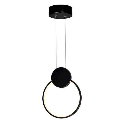 CWI Lighting Pulley 8" Mini Pendant, Black - 1297P8-1-101