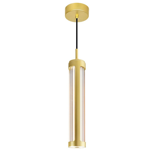 CWI Lighting Neva Mini Pendant, Satin Gold/Clear - 1343P3-602-C