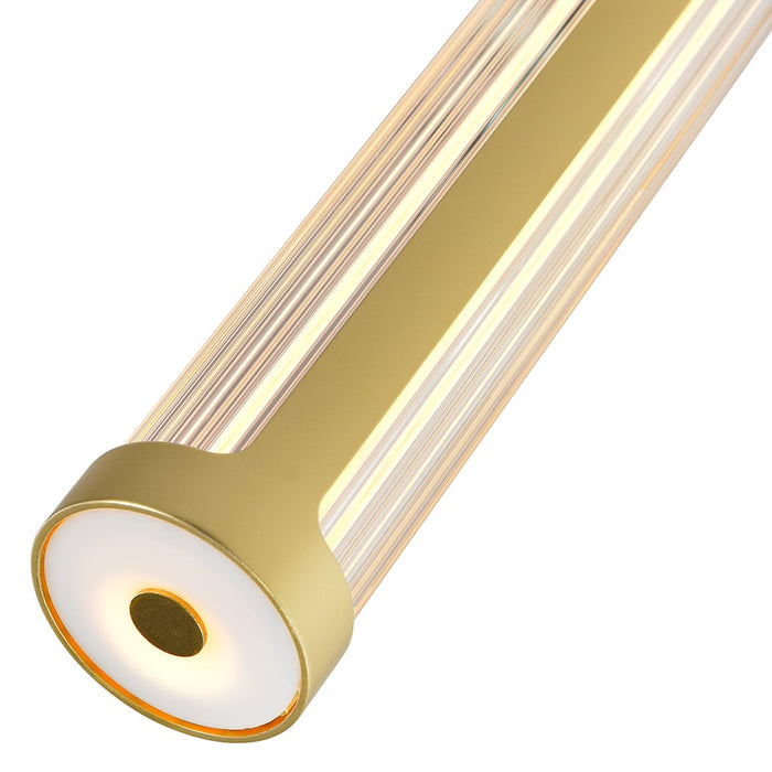 CWI Lighting Neva Mini Pendant, Satin Gold/Clear