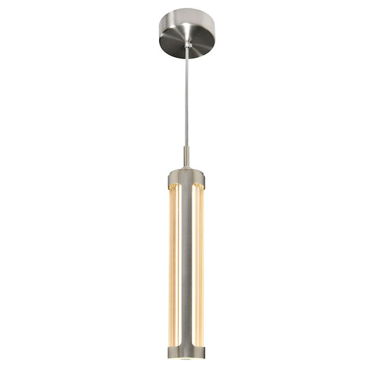 CWI Lighting Neva Mini Pendant, Satin Nickel/Clear - 1343P3-606-C