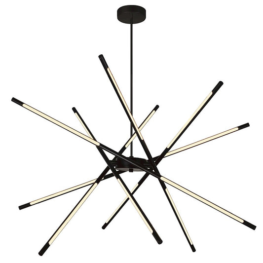 CWI Lighting Oskil 43" Chandelier, Black - 1375P43-6-101