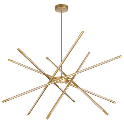 Oskil 43" Chandelier, Satin Gold