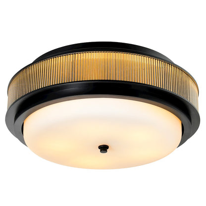 CWI Lighting Valdivia 4 Light Flush Mount, Black/Frosted