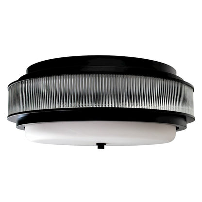 CWI Lighting Valdivia 4 Light Flush Mount, Black/Frosted