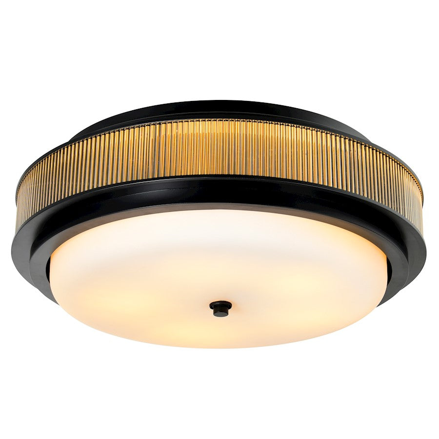 CWI Lighting Valdivia 5 Light Flush Mount, Black/Frosted