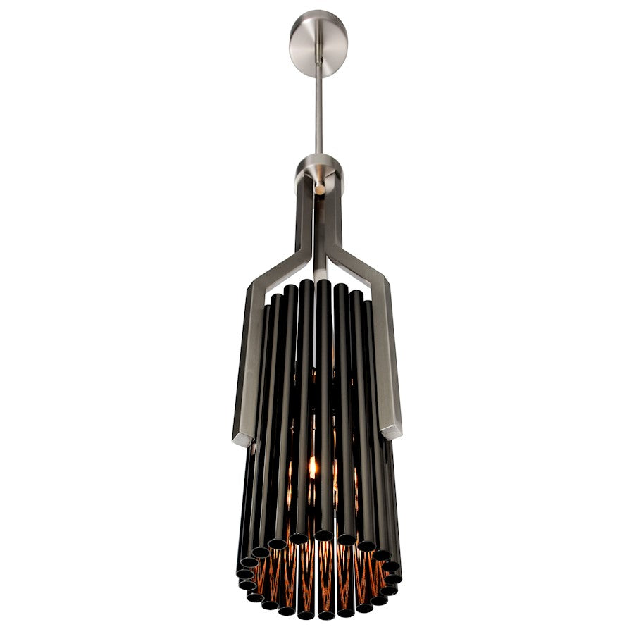 6 Light Mini Pendant, Satin Nickel