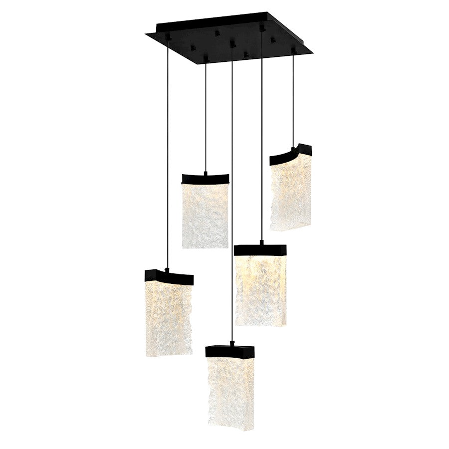 CWI Lighting Lava 12" Mini Pendant, Black - 1587P12-5-101