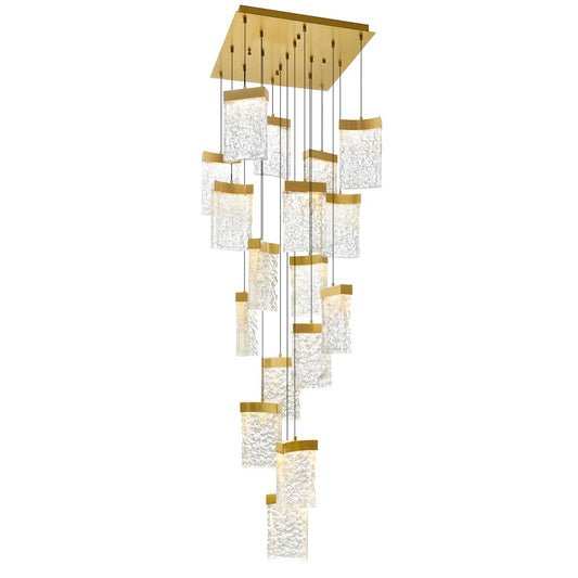 CWI Lighting Lava 24" Chandelier, Brass - 1587P24-17-624