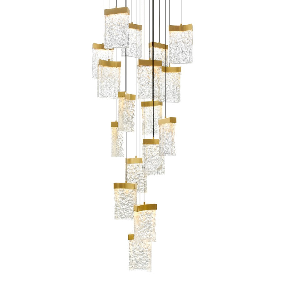 Lava 24" Chandelier, Brass