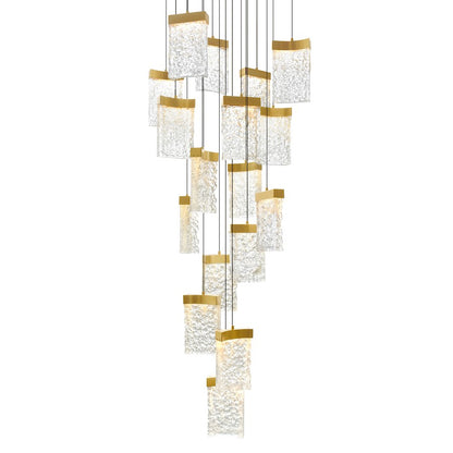 Lava 24" Chandelier, Brass