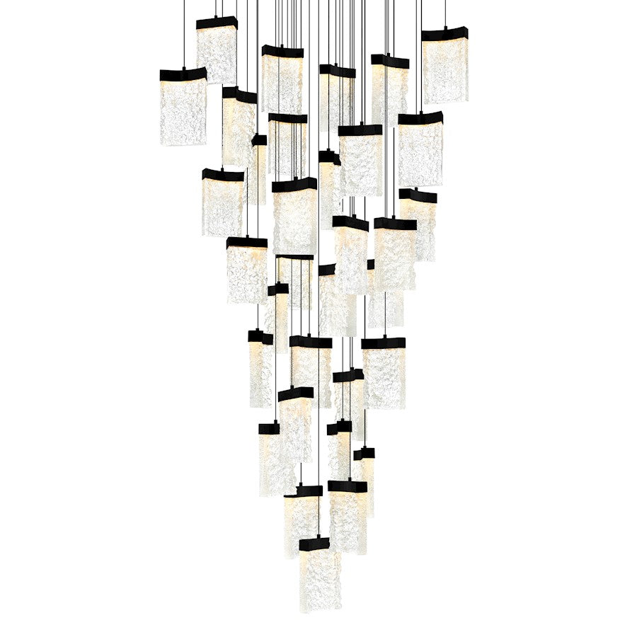 Lava 36" Chandelier, Black