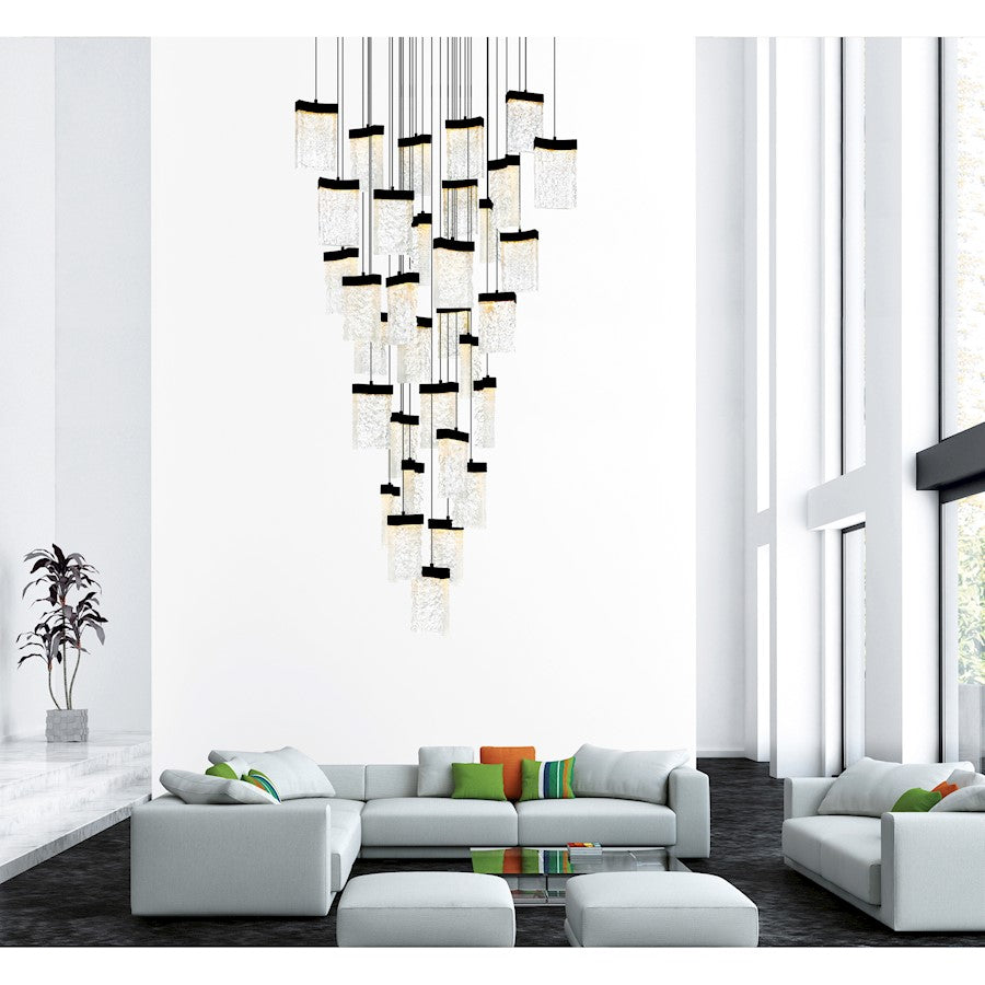 Lava 36" Chandelier, Black