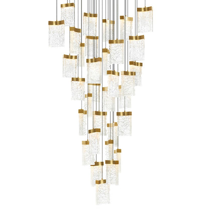 Lava 36" Chandelier, Brass