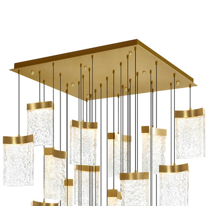 Lava 36" Chandelier, Brass