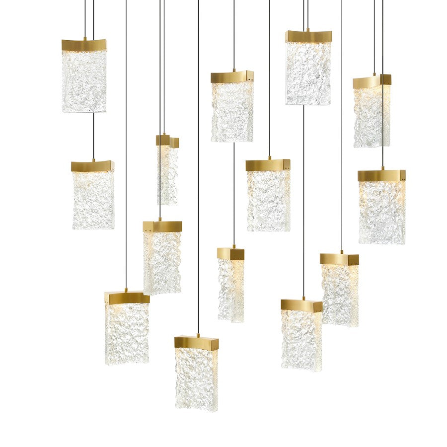 Lava 48" Chandelier, Brass