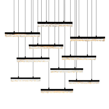 Stagger Chandelier, Black