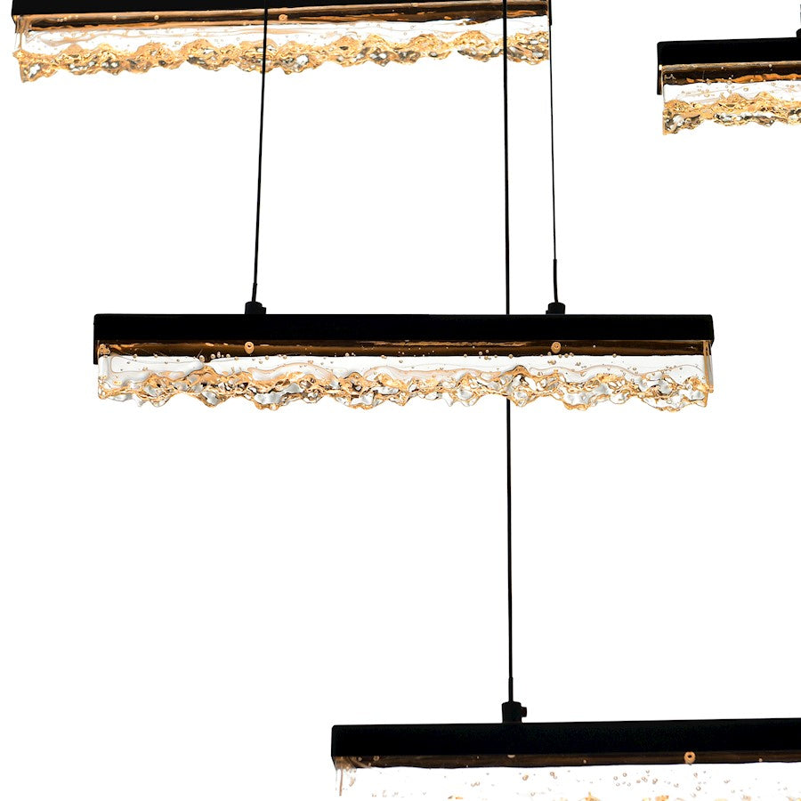 Stagger Chandelier, Black