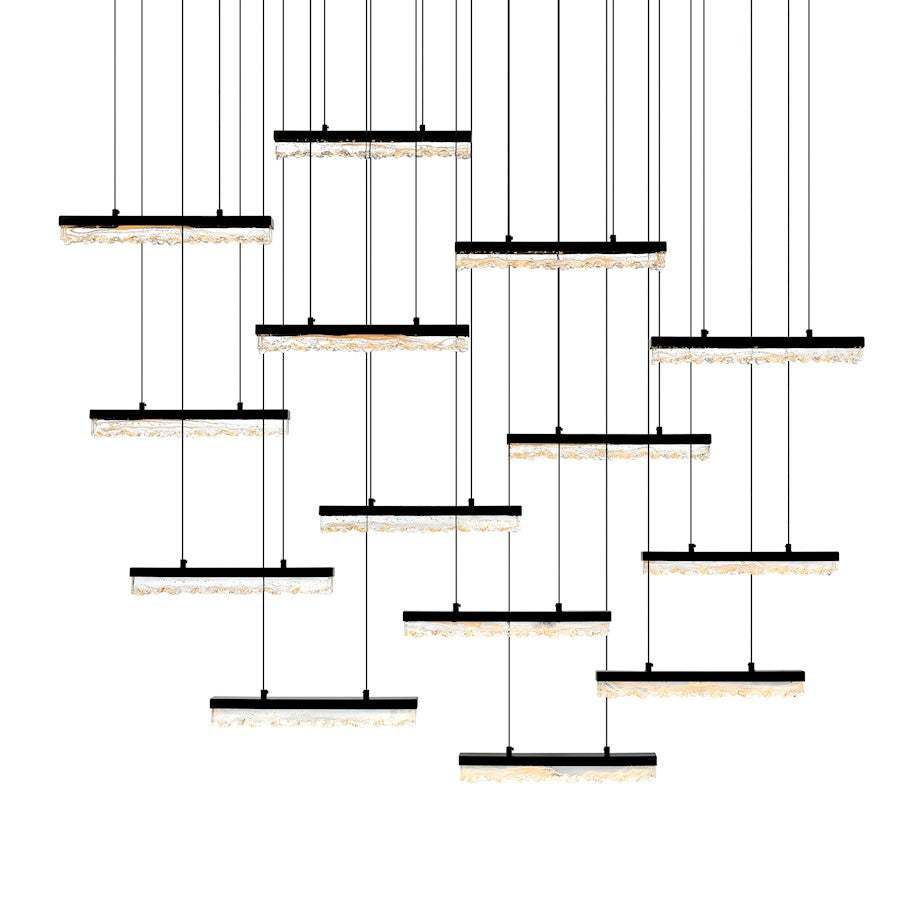 Stagger 60" Chandelier, Black